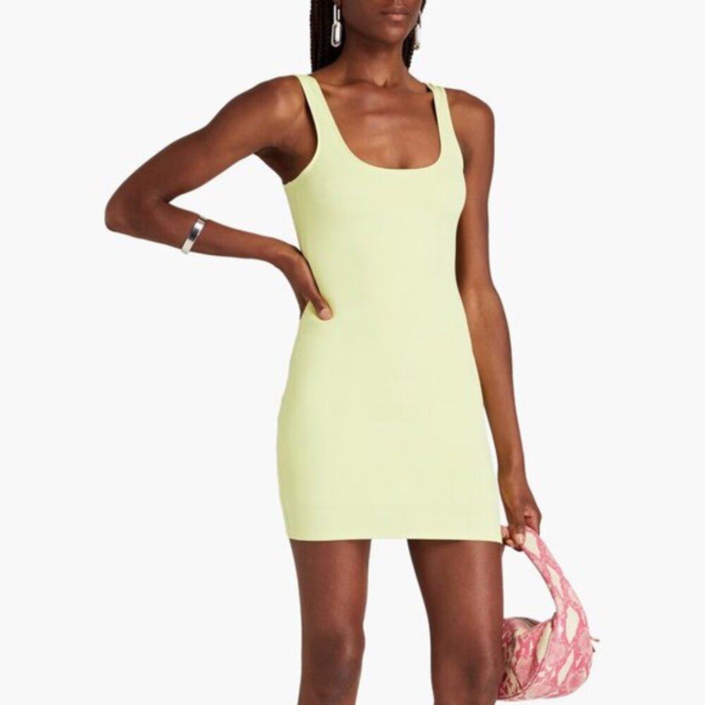 Good American key lime SCUBA MODERN TANK MINI swim DRESS 1/S NWT